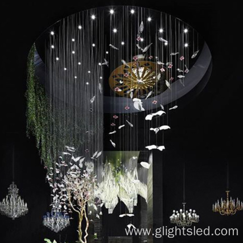 Custom European hall customizable big Glass chandelier